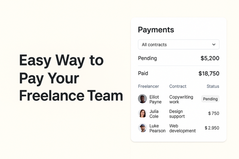 Easy Way to Pay a Team of Freelancers